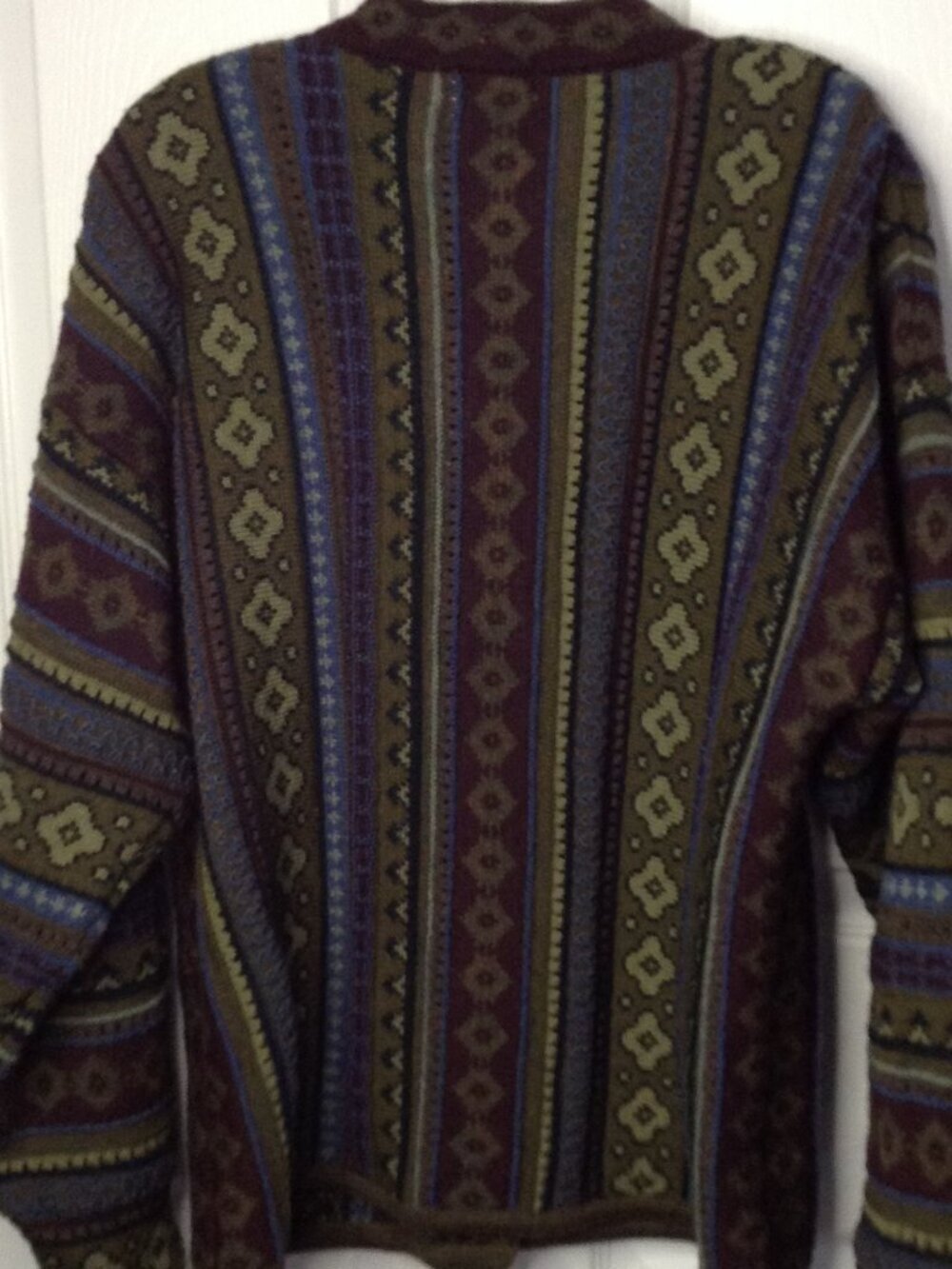 VTG 2000 Cherry Lewis "M" 100% Wool England Cardigan Eclectic Granny Quality Lux - Picture 3 of 7